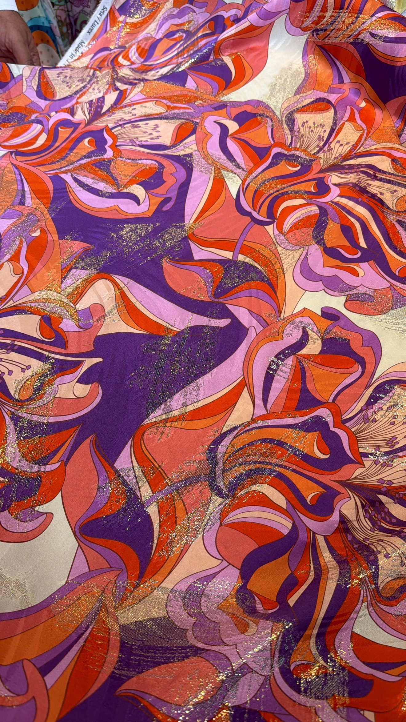 Italian silk jacquard lurex - Image 2