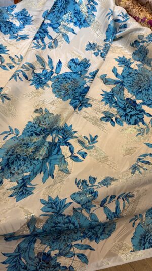 Italian silk jacquard lurex