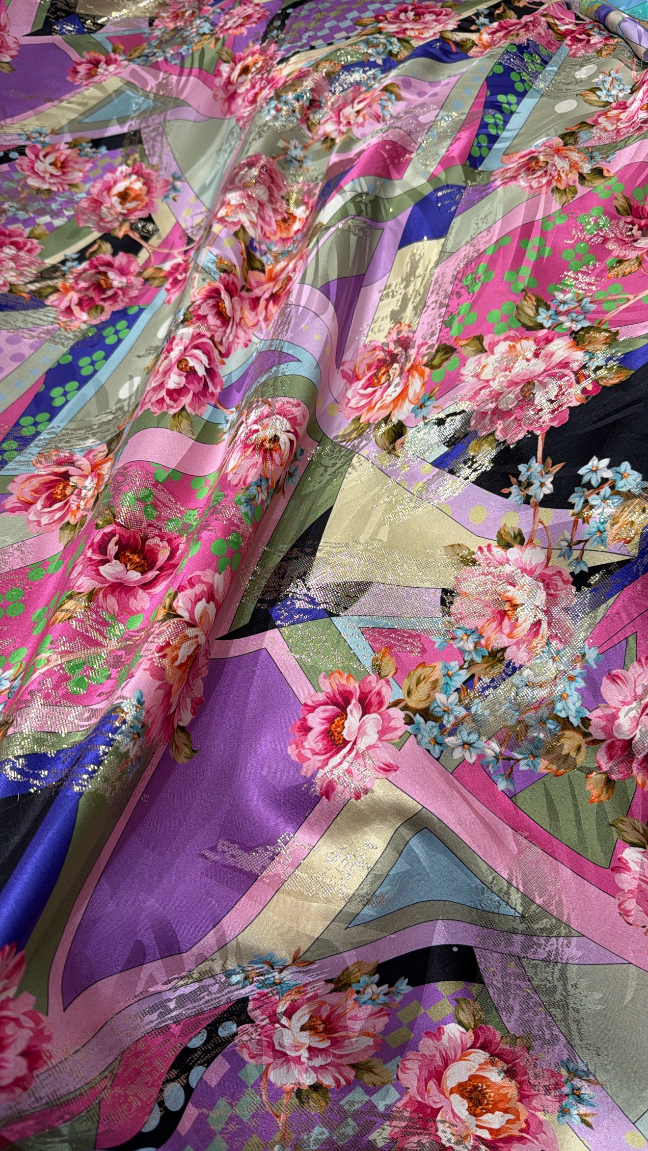 Italian silk jacquard lurex - Image 2