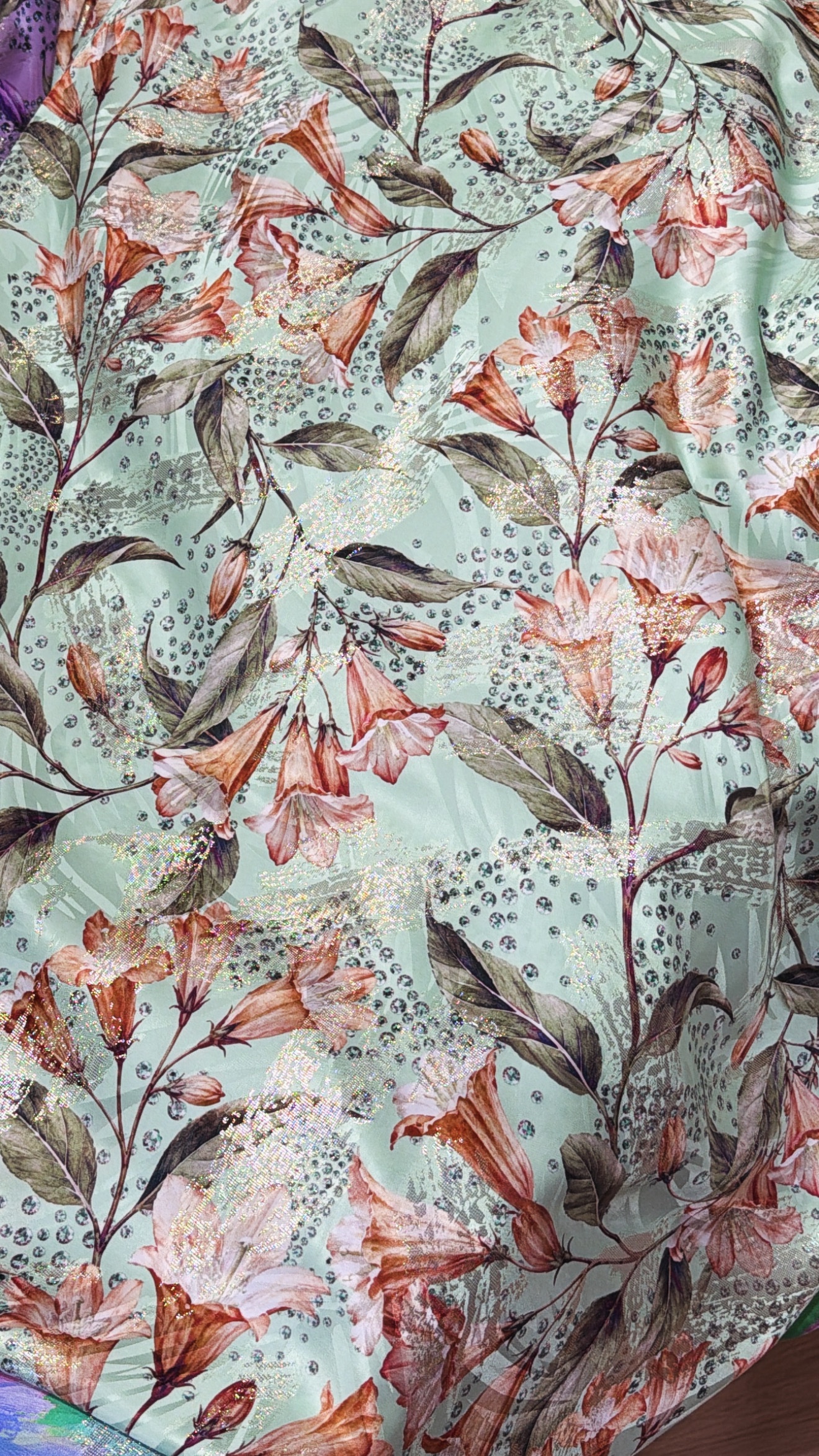 Italian silk jacquard lurex - Image 2