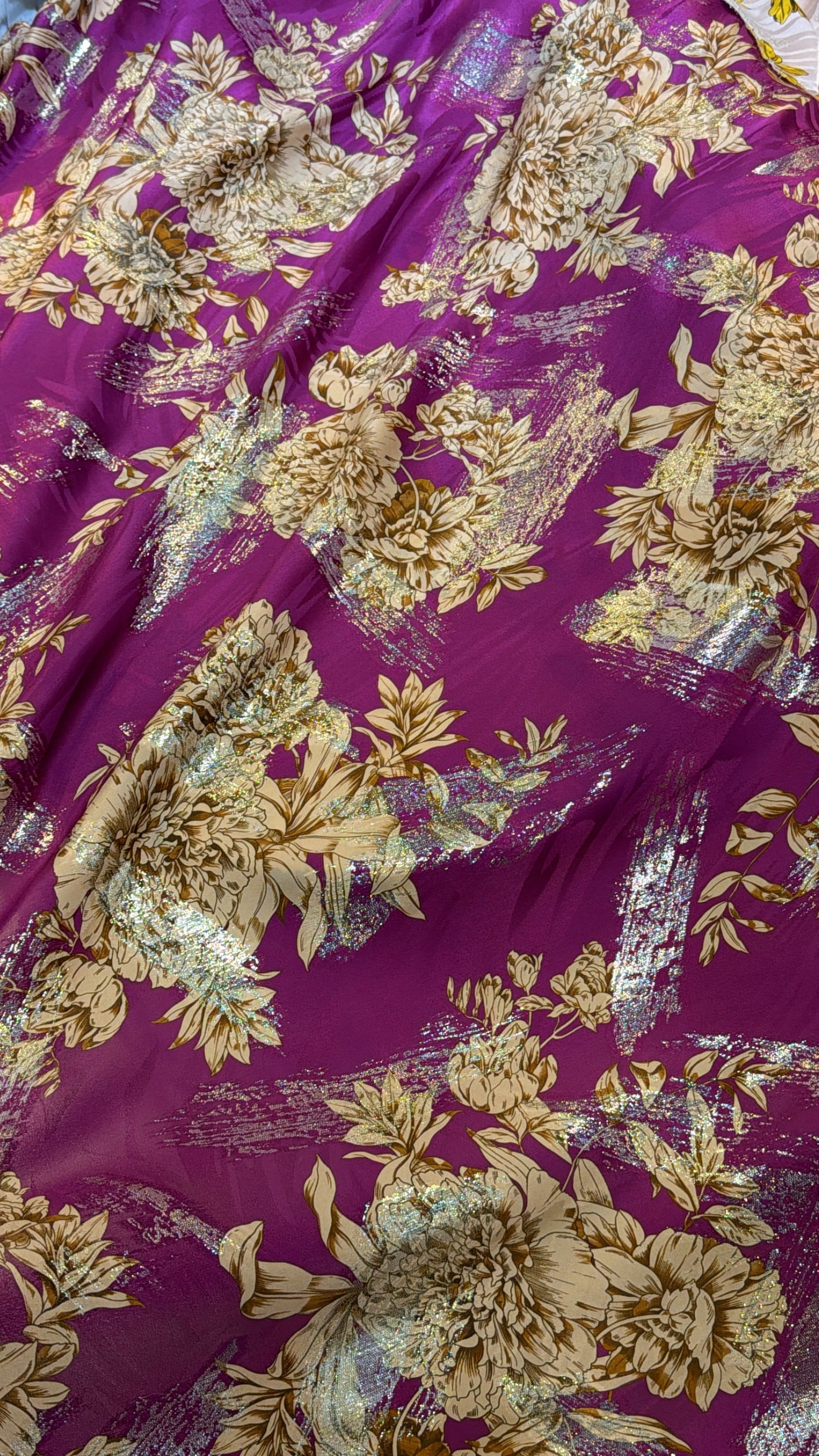 Italian silk jacquard lurex