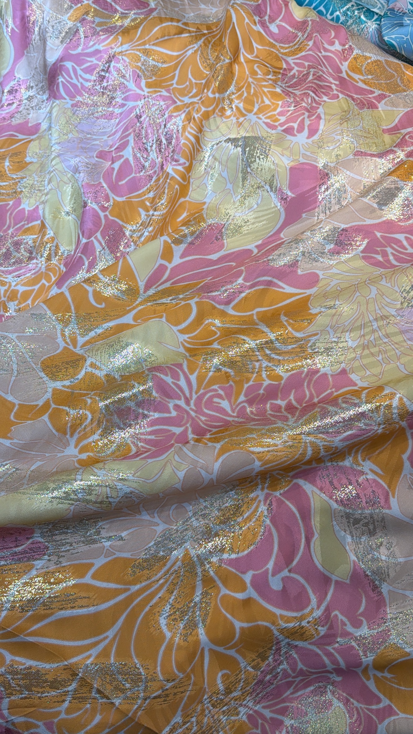 Italian silk jacquard lurex