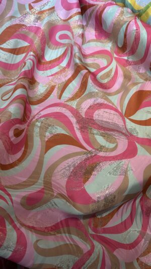 Italian silk jacquard lurex