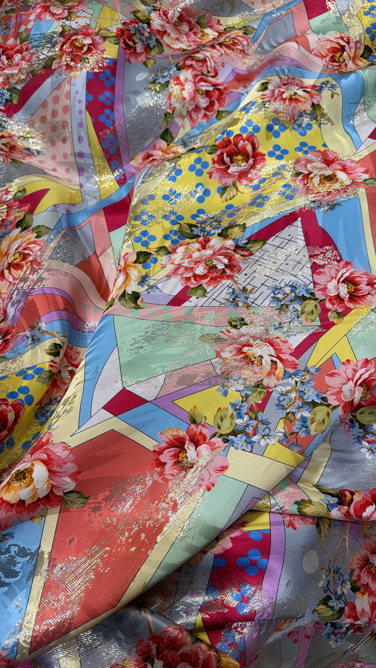 Italian silk jacquard lurex - Image 2
