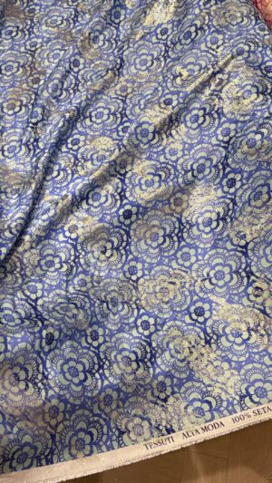 Italian silk jacquard lurex