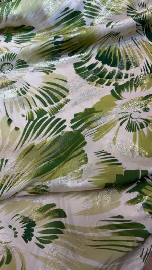 Italian silk jacquard lurex